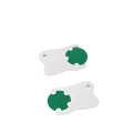 Shopping trolley token holder „tooth“, green
