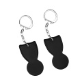 €1 shopping trolley token, black