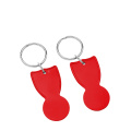 €1 shopping trolley token, red