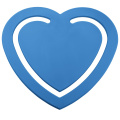 Paper clip recycling "heart", recycling. blue