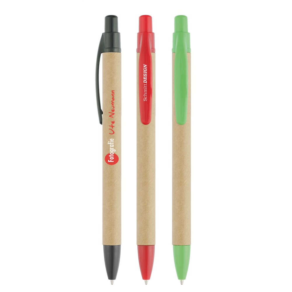 Ball-point pen cardboard, beige, product image (1)