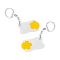 Shopping trolley token holder „tooth“, yellow