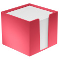 Memo box „Epsilon“ made from recycled material, recycling. red