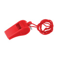 Whistle with shoulder cord, red