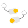 Shopping trolley token holder „Gamma“, yellow