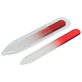 Glass nailfile, transparent red
