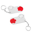 Shopping trolley token holder, red