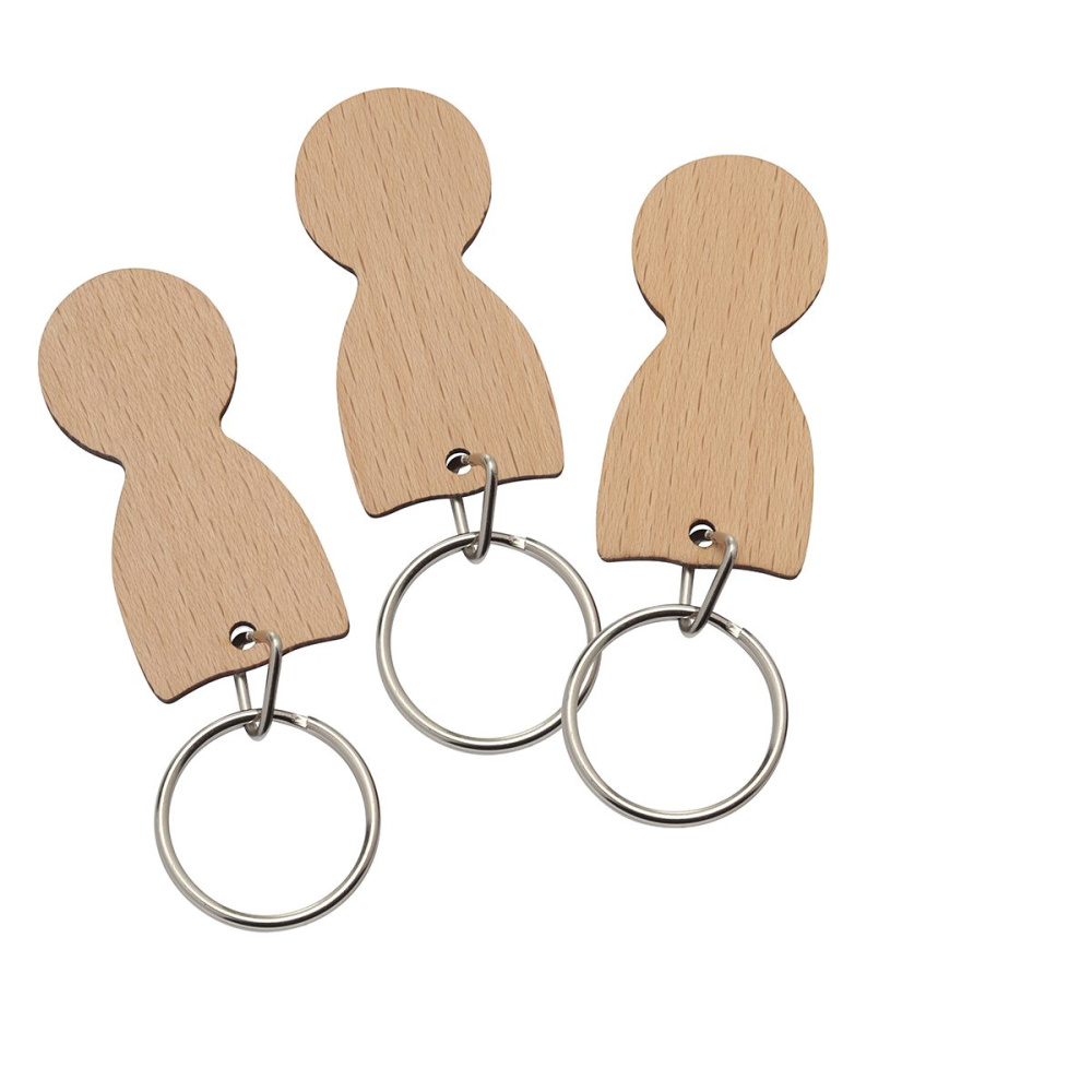 Shopping trolley releaser wood with link chain, product image (1)