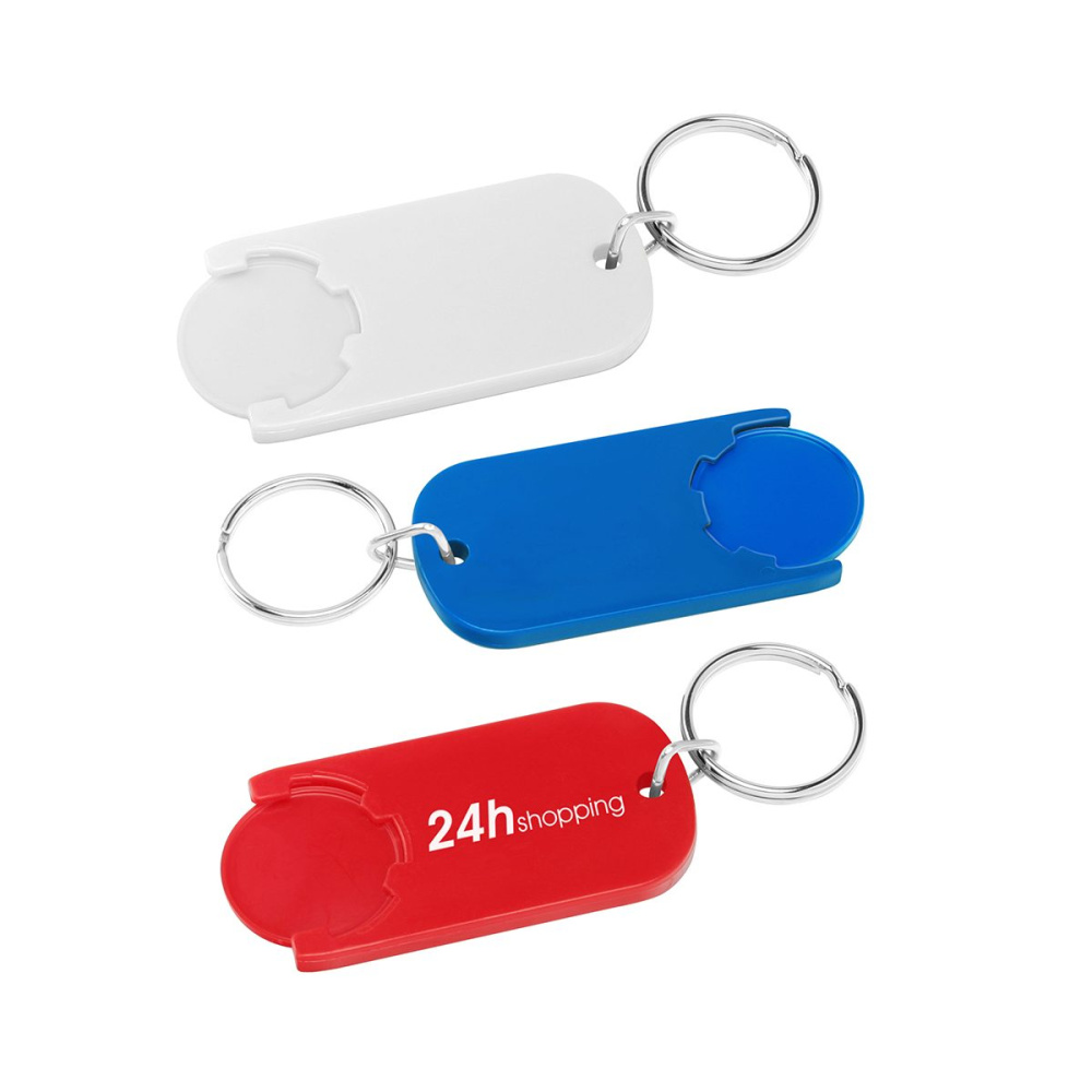 EXPRESS PRINT Chip holder with 1€ chip „Alpha“, blue, product image (1)