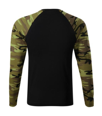 MALFINI Camouflage LS – T-shirt unisex, camouflage green, XS, product image (3)