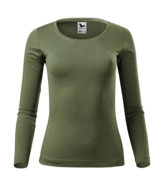 MALFINI Fit-T LS – T-shirt women’s, khaki, XS, product image (2)