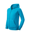 MALFINI Trendy Zipper – Sweatshirt Kids, blue atoll