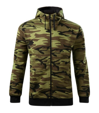 MALFINI Camo Zipper – Sweatshirt men’s, camouflage green, S, product image (2)