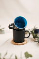 KOPP Emma 25 cl – mug, matt black/clear blue 7461