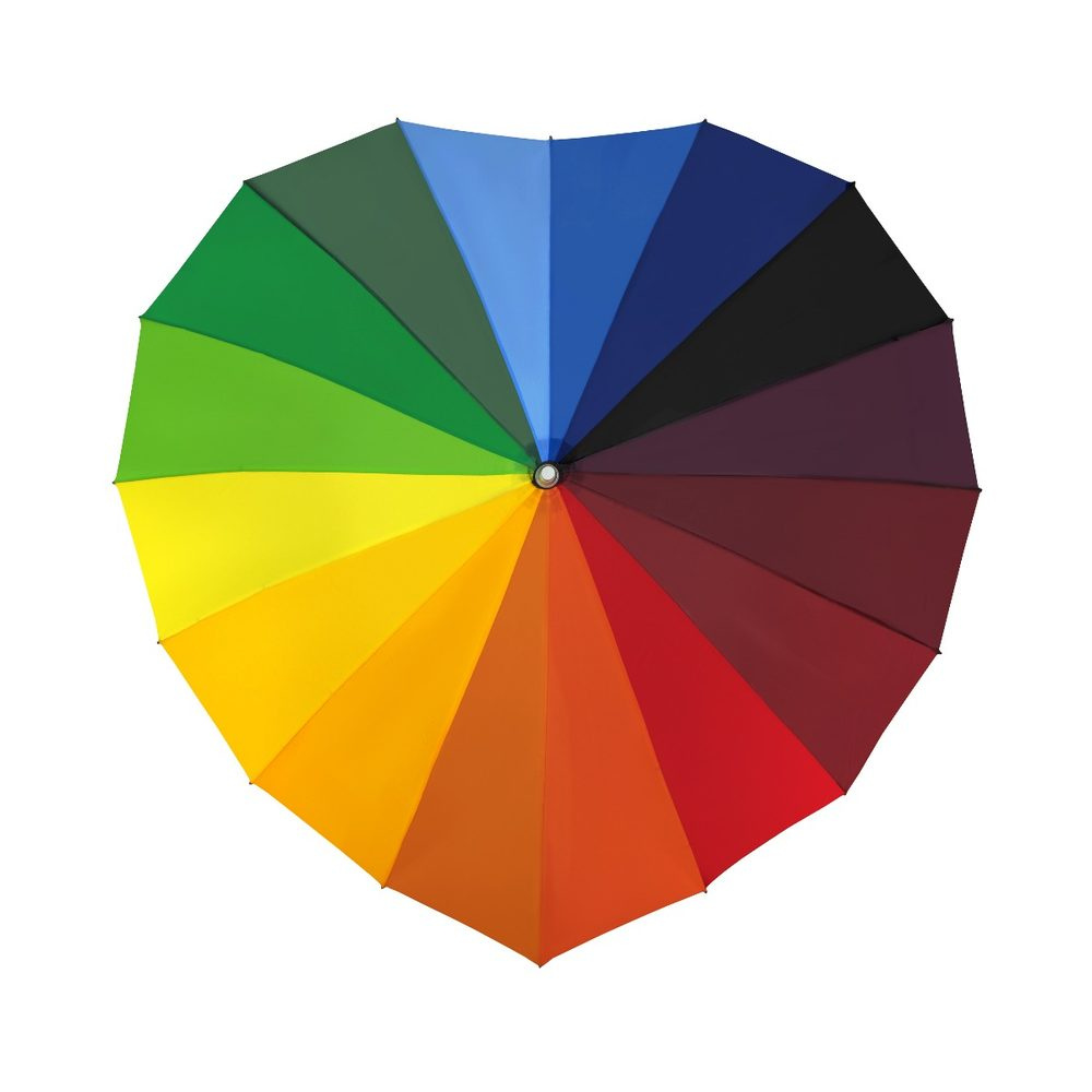 FALCONE LR-9-823 heart-shaped umbrella, Ø 110 cm, product image (1)