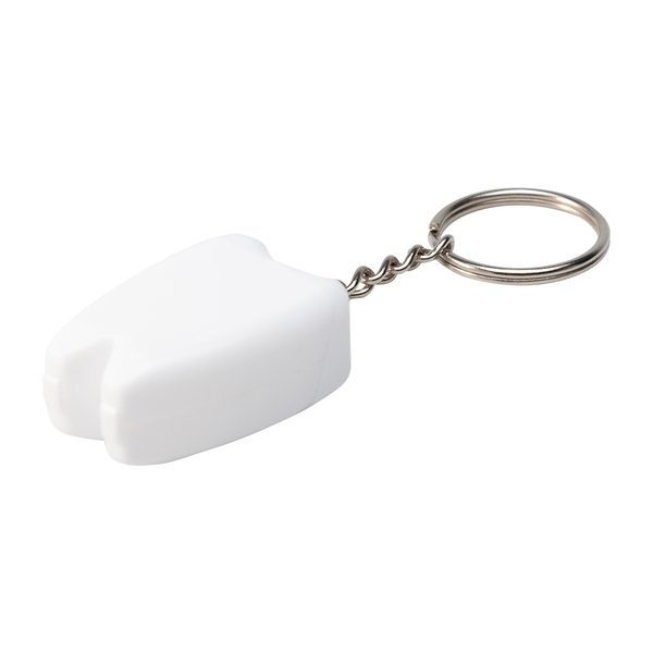 Toothy keychain with dental floss, white, product image (1)