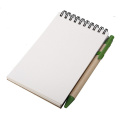 Kraft notepad with ballpen, green