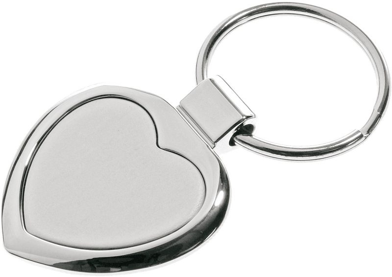 Stout Heart metal keyring, silver, product image (1)