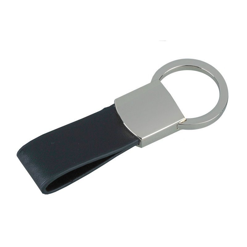 Shiny keyring, black/silver, product image (1)
