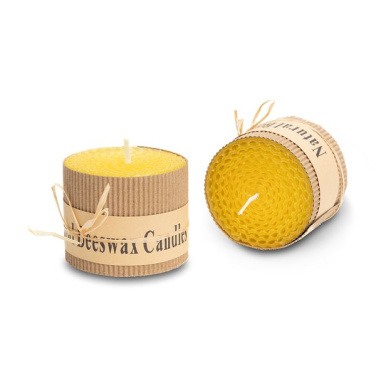 Leoti Set of 2 Beeswax Candles, beige, product image (2)