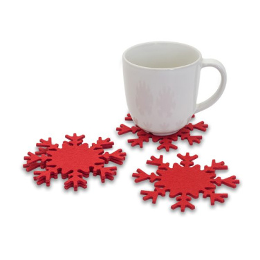 Snowflake felt pads, red, product image (2)