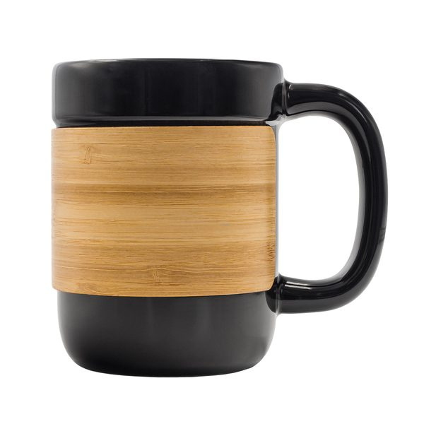 Soro ceramic mug, black, product image (1)