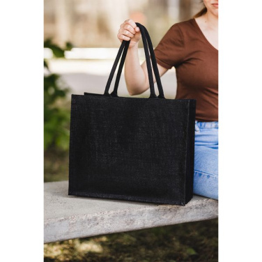 Nice Shopper jute shopping bag, black, product image (4)