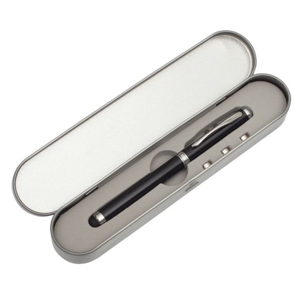 Supreme ballpen with laser pointer - 4 in 1, black, product image (1)