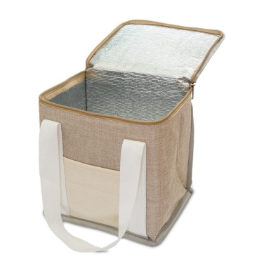 Loni insulated juta lunch bag, beige, product image (2)