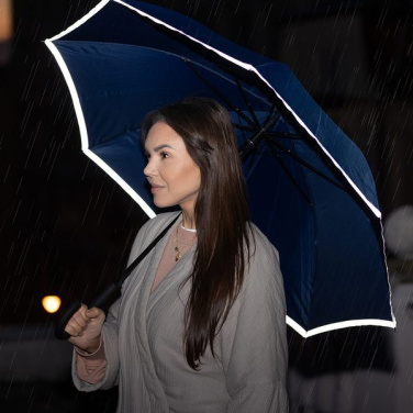Refu umbrella with reflective tape, black, product image (3)