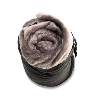 Eddie blanket in pouch, grey, product image (2)