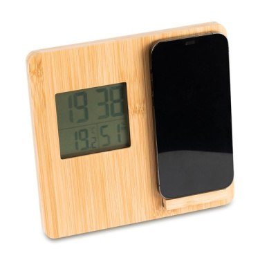 Hixon weather station with wireless charger, beige, product image (2)