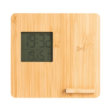 Hixon weather station with wireless charger, beige, product image (4)