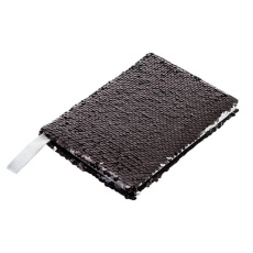 Sequin notepad, black