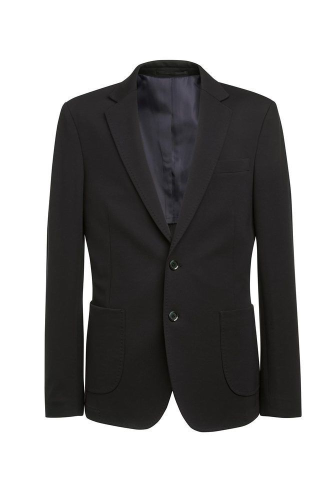 RORY SLIM FIT JERSEY STRETCH JACKET, Black, UK36R / EU46R, product image