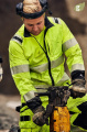 Fristads 4647 GSTP Class 3 High Visibility Stretch Work Jacket, Neon Yellow - Black