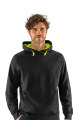 Fristads stretch hoodie, Black/yellow
