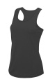 Just Cool women's racerback sporty tank top, Charcoal