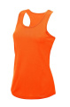 Just Cool women's racerback sporty tank top, Electric Orange
