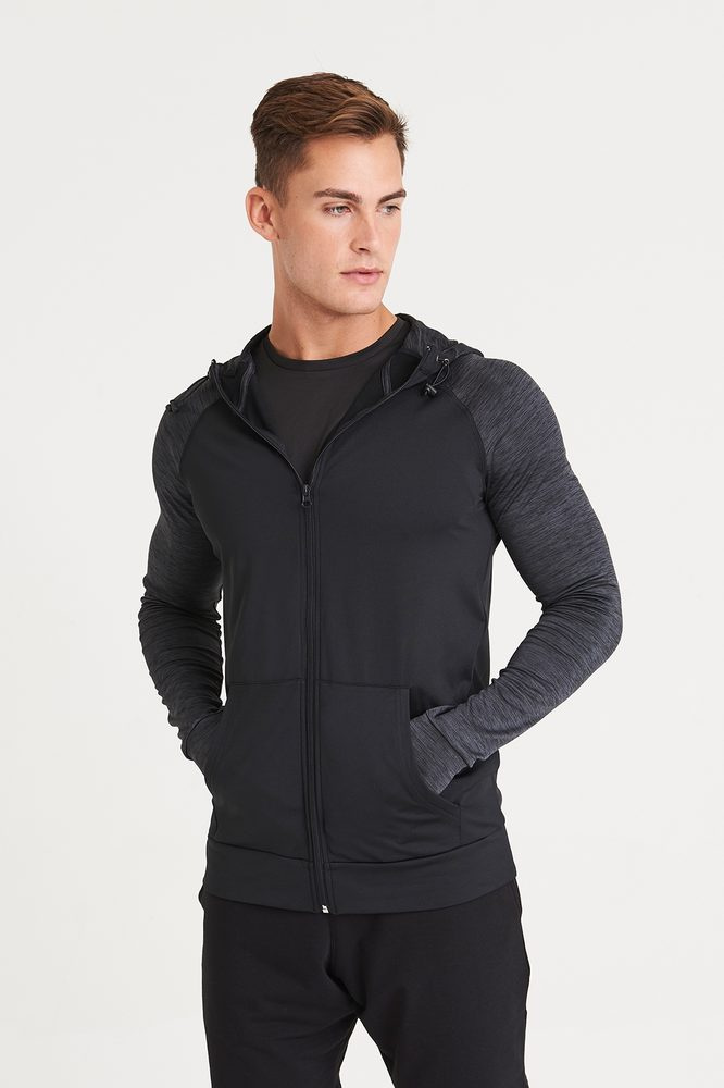 MEN'S COOL CONTRAST ZOODIE, black/grey, L, product image