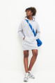 Just Hoods women's hooded dress, heather grey