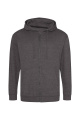 Just Hoods zip-up hoodie, Charcoal