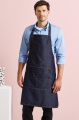 Premier Jeans Stitch Denim Bib Apron, blue