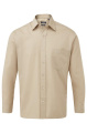 Premier long-sleeved poplin shirt, Khaki