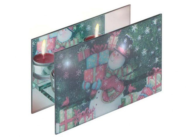 Tea-light holder double - 185 x h=120 m, product image