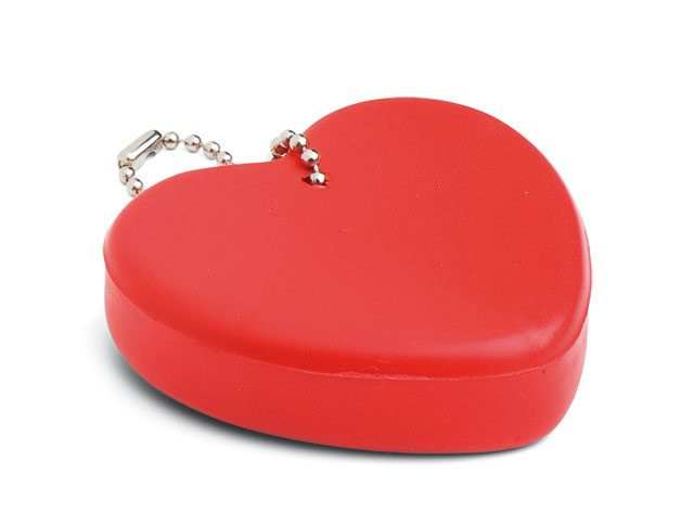 Floating heart keyring, product image