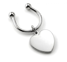 Keyring heart plate