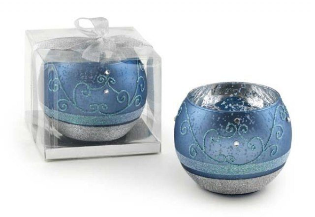 Tea-light holder light-blue - 85 × 95 mm, product image