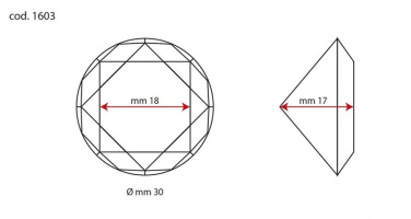 Diameter ond white crystal d=30 mm, product image (3)
