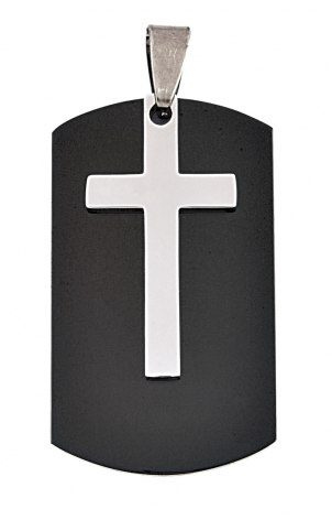Pendant steel military cross - 40 × 23, product image